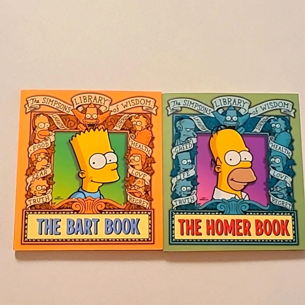 The Simpsons Library of Wisdom: Bart and Homer books (like new)